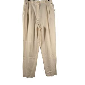NWT Pendleton 70s Pendleton Tan Wool Trouser Pants Pleated High Rise Size 12